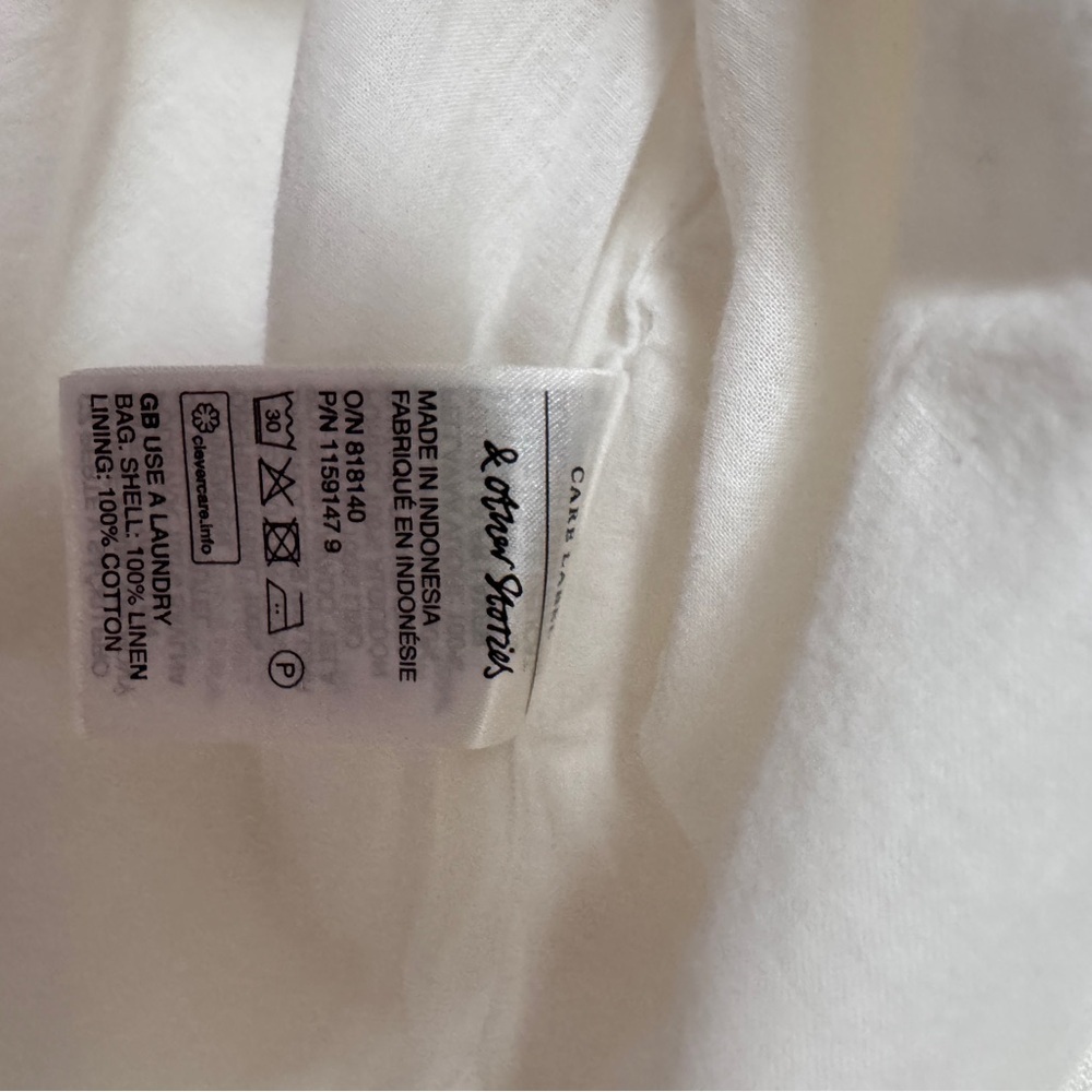 NWT & Other Stories White Linen Dress Halter Neck in sz.. 4 - Picture 6 of 12